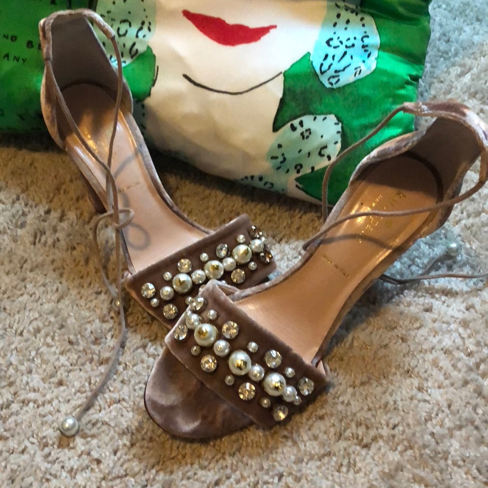 Beauty blush pink suede Kate Spades